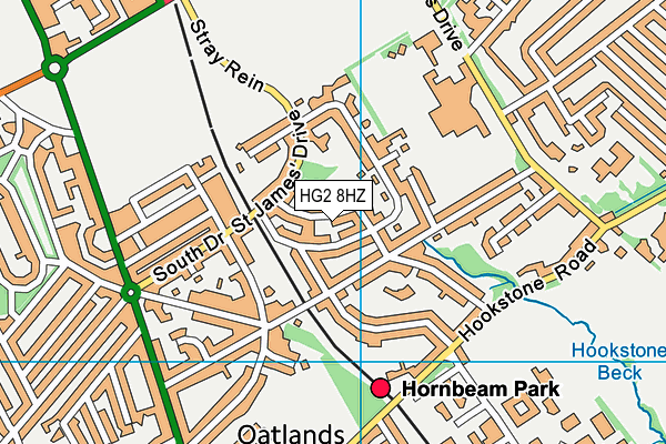 HG2 8HZ map - OS VectorMap District (Ordnance Survey)