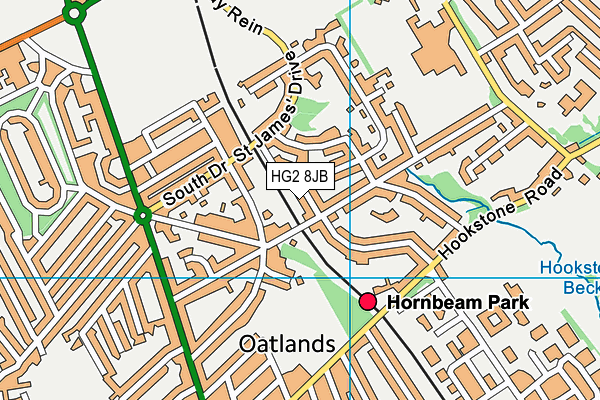 HG2 8JB map - OS VectorMap District (Ordnance Survey)