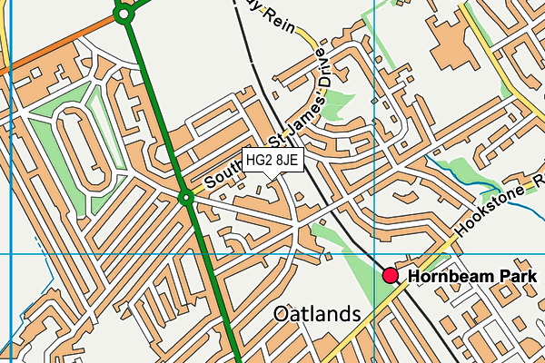 HG2 8JE map - OS VectorMap District (Ordnance Survey)