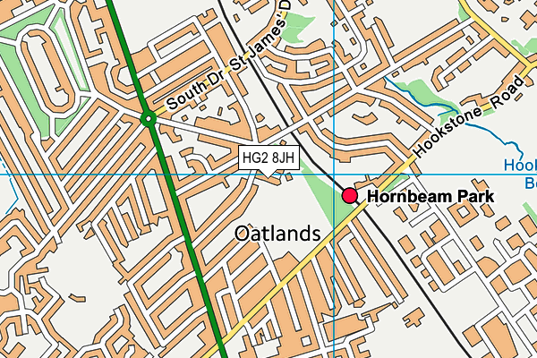 HG2 8JH map - OS VectorMap District (Ordnance Survey)