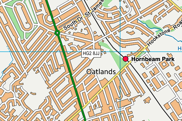 HG2 8JJ map - OS VectorMap District (Ordnance Survey)