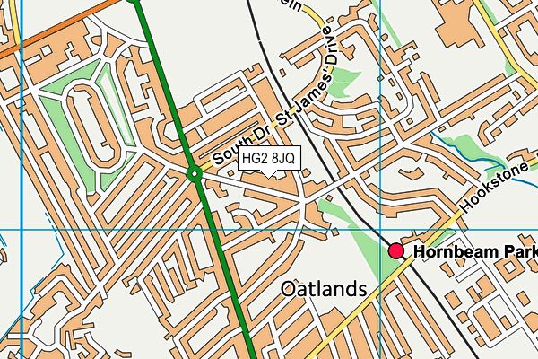 HG2 8JQ map - OS VectorMap District (Ordnance Survey)