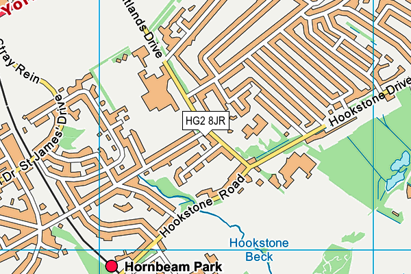 St Aidan's Church of England High School map (HG2 8JR) - OS VectorMap District (Ordnance Survey)