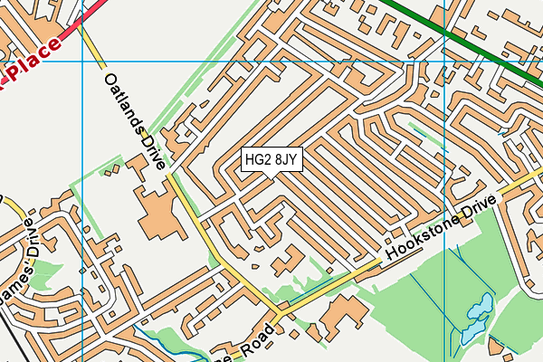HG2 8JY map - OS VectorMap District (Ordnance Survey)