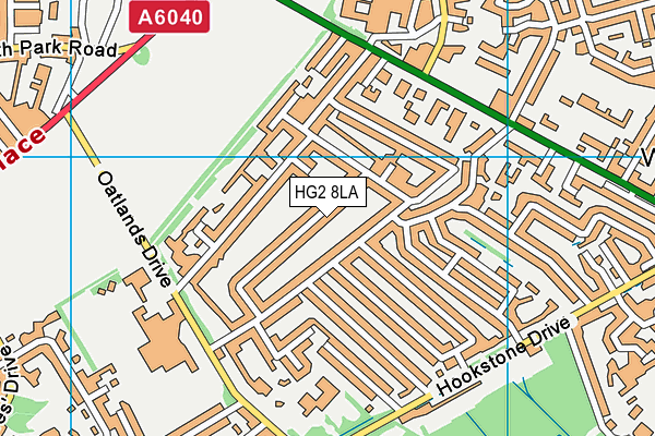 HG2 8LA map - OS VectorMap District (Ordnance Survey)