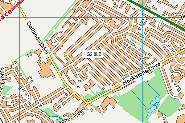 HG2 8LB map - OS VectorMap District (Ordnance Survey)