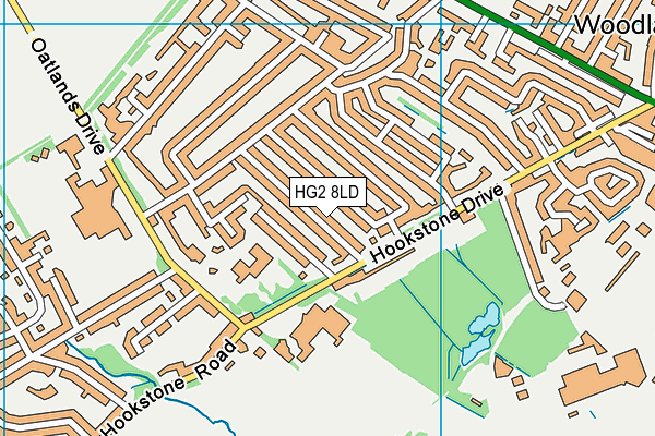 HG2 8LD map - OS VectorMap District (Ordnance Survey)