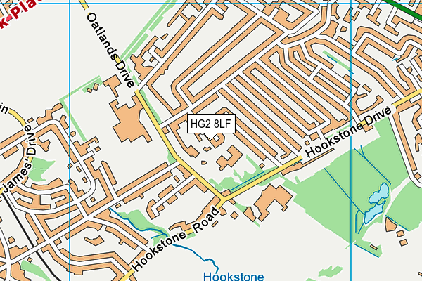 HG2 8LF map - OS VectorMap District (Ordnance Survey)