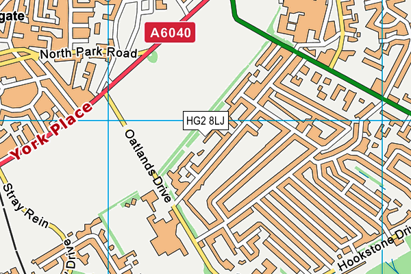 HG2 8LJ map - OS VectorMap District (Ordnance Survey)