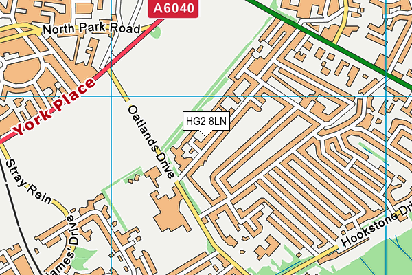 HG2 8LN map - OS VectorMap District (Ordnance Survey)