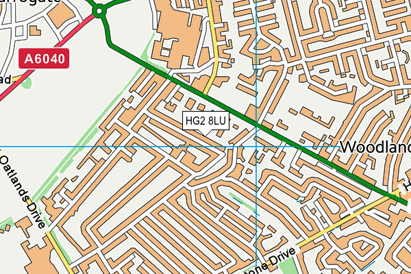 HG2 8LU map - OS VectorMap District (Ordnance Survey)