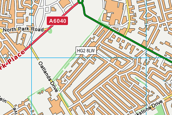 HG2 8LW map - OS VectorMap District (Ordnance Survey)