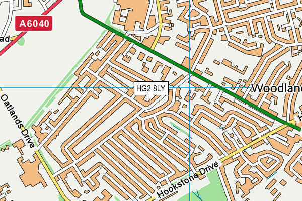 HG2 8LY map - OS VectorMap District (Ordnance Survey)