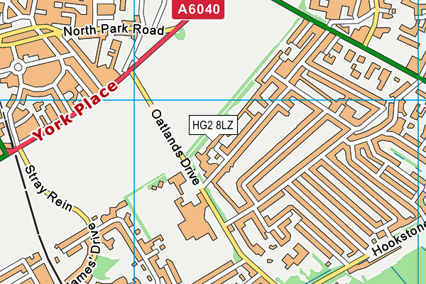 HG2 8LZ map - OS VectorMap District (Ordnance Survey)