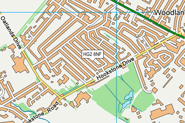 HG2 8NF map - OS VectorMap District (Ordnance Survey)