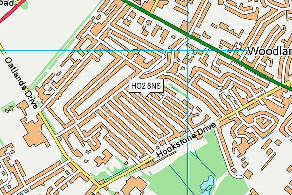 HG2 8NS map - OS VectorMap District (Ordnance Survey)