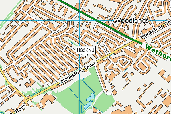 HG2 8NU map - OS VectorMap District (Ordnance Survey)