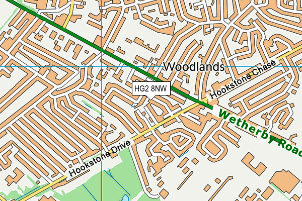 HG2 8NW map - OS VectorMap District (Ordnance Survey)