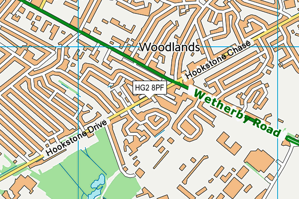 HG2 8PF map - OS VectorMap District (Ordnance Survey)