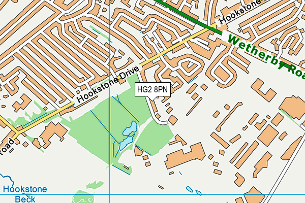 Crimple Valley Golf Course (Closed) map (HG2 8PN) - OS VectorMap District (Ordnance Survey)