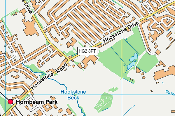 HG2 8PT map - OS VectorMap District (Ordnance Survey)