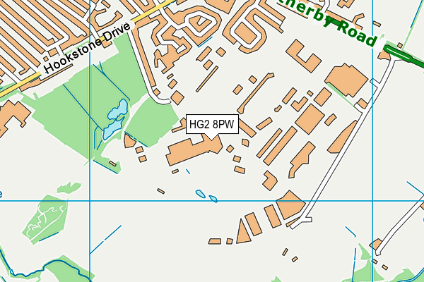 HG2 8PW map - OS VectorMap District (Ordnance Survey)