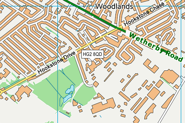 HG2 8QD map - OS VectorMap District (Ordnance Survey)