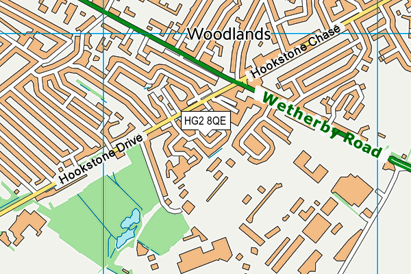 HG2 8QE map - OS VectorMap District (Ordnance Survey)