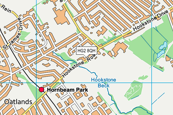 HG2 8QH map - OS VectorMap District (Ordnance Survey)
