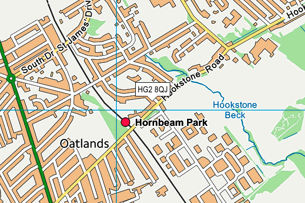 HG2 8QJ map - OS VectorMap District (Ordnance Survey)