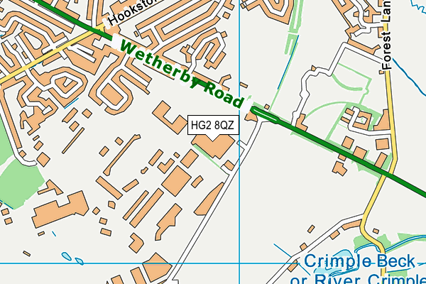 HG2 8QZ map - OS VectorMap District (Ordnance Survey)