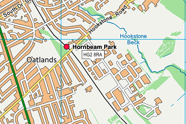 Nuffield Health (Harrogate) map (HG2 8RA) - OS VectorMap District (Ordnance Survey)