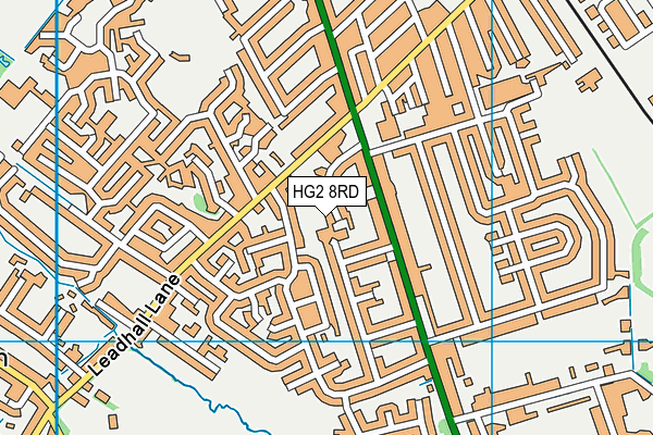 HG2 8RD map - OS VectorMap District (Ordnance Survey)