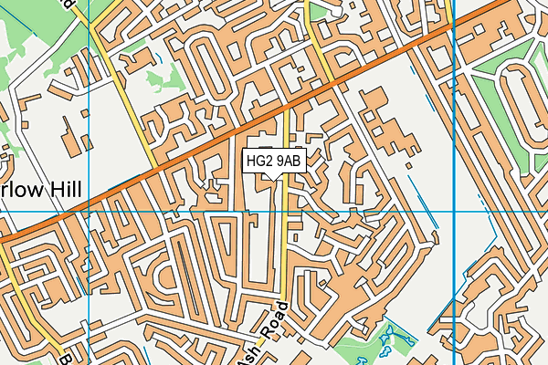 HG2 9AB map - OS VectorMap District (Ordnance Survey)