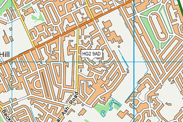 HG2 9AD map - OS VectorMap District (Ordnance Survey)