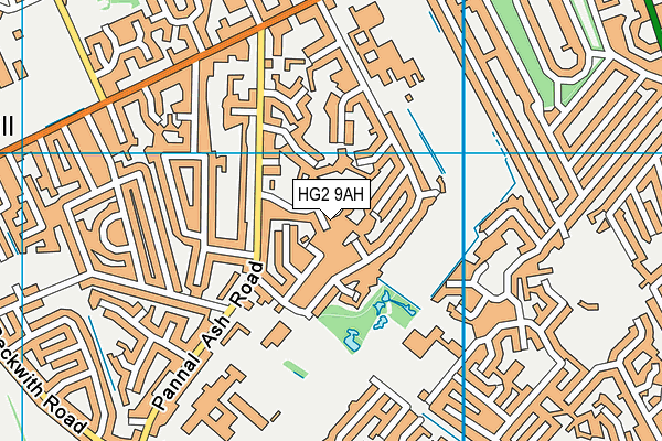 HG2 9AH map - OS VectorMap District (Ordnance Survey)