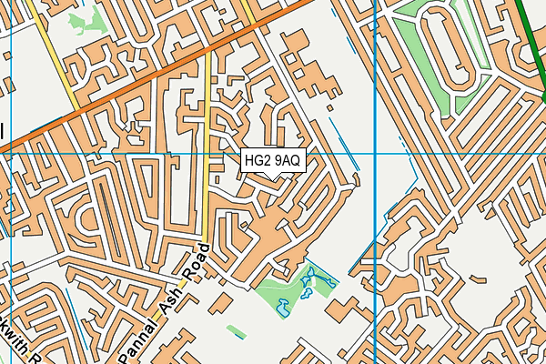 HG2 9AQ map - OS VectorMap District (Ordnance Survey)