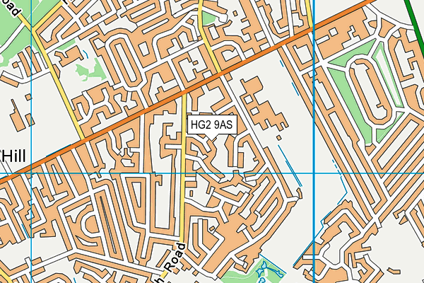 HG2 9AS map - OS VectorMap District (Ordnance Survey)