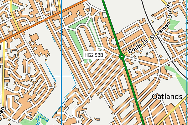 HG2 9BB map - OS VectorMap District (Ordnance Survey)