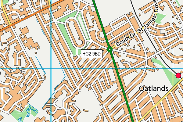 HG2 9BD map - OS VectorMap District (Ordnance Survey)