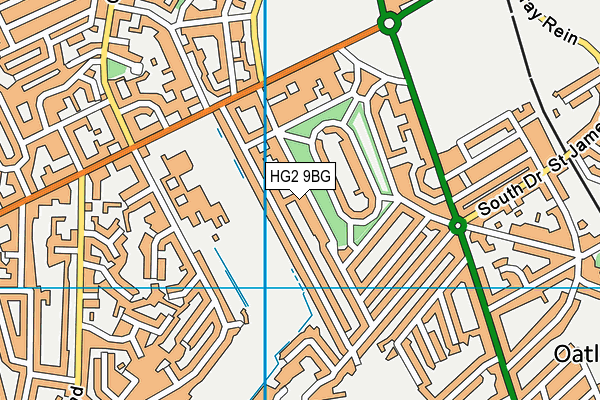 HG2 9BG map - OS VectorMap District (Ordnance Survey)