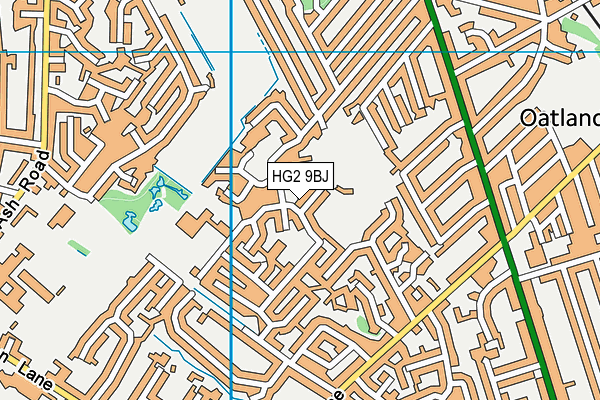 HG2 9BJ map - OS VectorMap District (Ordnance Survey)