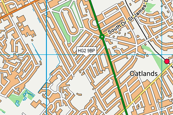 Harrogate Cricket Ground map (HG2 9BP) - OS VectorMap District (Ordnance Survey)