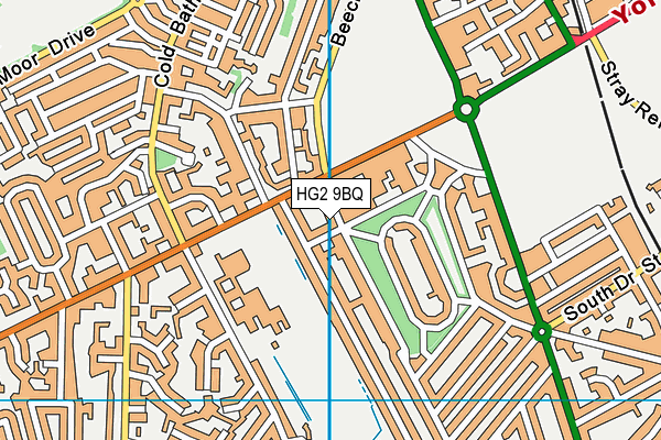 HG2 9BQ map - OS VectorMap District (Ordnance Survey)