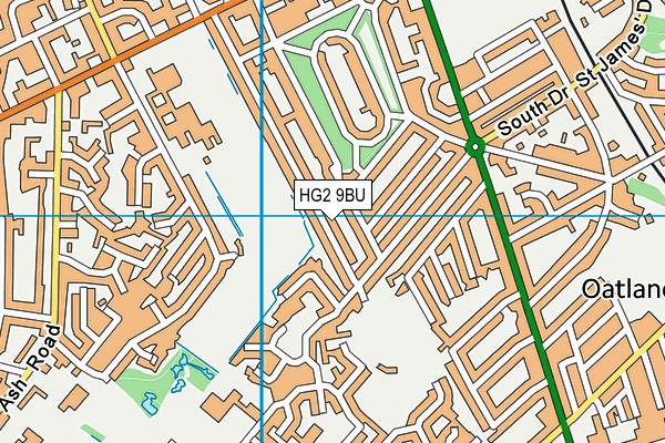 HG2 9BU map - OS VectorMap District (Ordnance Survey)