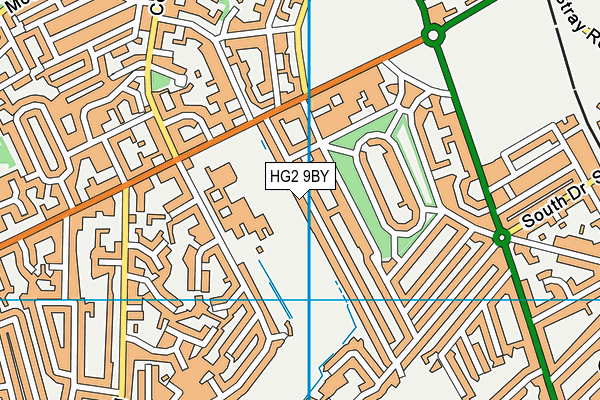 HG2 9BY map - OS VectorMap District (Ordnance Survey)