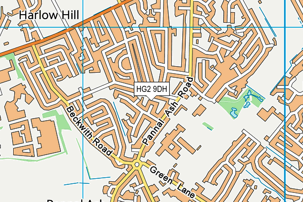 HG2 9DH map - OS VectorMap District (Ordnance Survey)