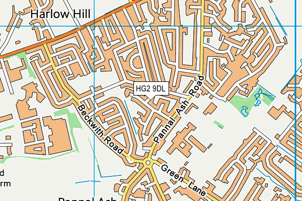 HG2 9DL map - OS VectorMap District (Ordnance Survey)