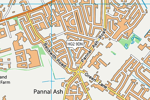 HG2 9DN map - OS VectorMap District (Ordnance Survey)