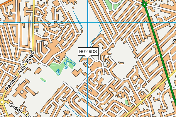 HG2 9DS map - OS VectorMap District (Ordnance Survey)